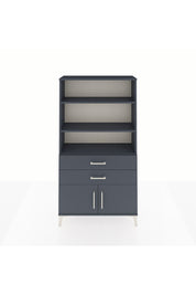 Arges Dolap 3 Raflı 2 Çekmeceli 2 Kapaklı 88x30x163 Antrasit-Antrasit