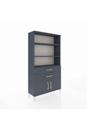 Arges Dolap 3 Raflı 2 Çekmeceli 2 Kapaklı 88x30x163 Antrasit-Antrasit