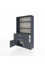 Arges Dolap 3 Raflı 2 Çekmeceli 2 Kapaklı 88x30x163 Antrasit-Antrasit