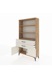 Arges Dolap 3 Raflı 2 Çekmeceli 2 Kapaklı 88x30x163 Çam-Aytaşı