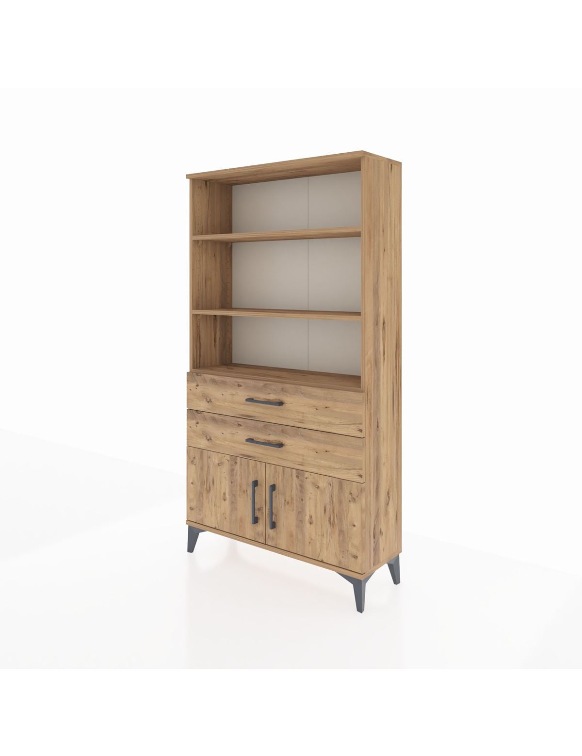 Arges Dolap 3 Raflı 2 Çekmeceli 2 Kapaklı 88x30x163 - S21M064V9A