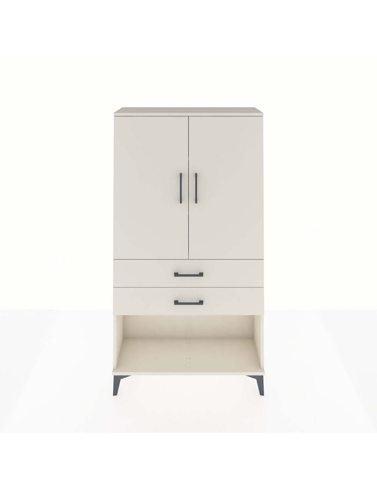 Arges Dolap 3 Raflı 2 Çekmeceli 2 Kapaklı 88x30x163 Aytaşı-Aytaşı