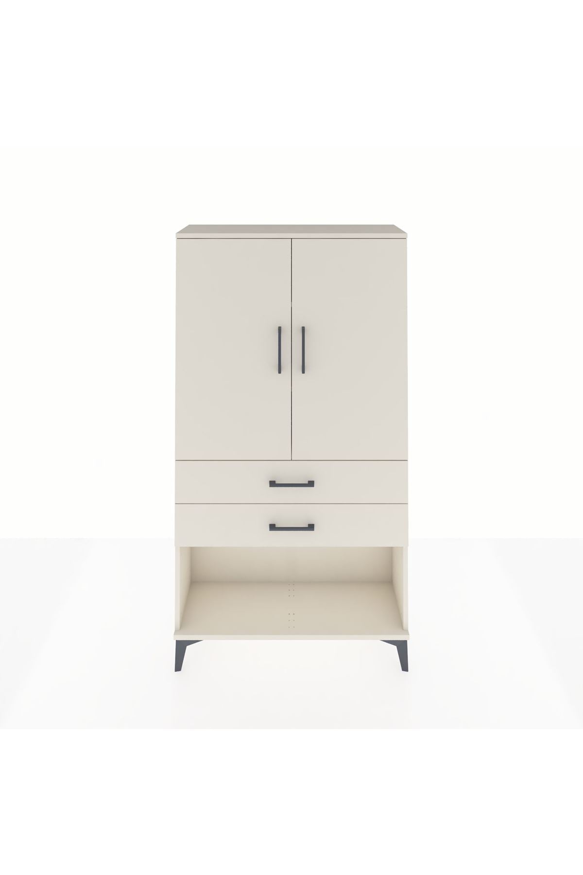 Arges Dolap 3 Raflı 2 Çekmeceli 2 Kapaklı 88x30x163 Aytaşı-Aytaşı