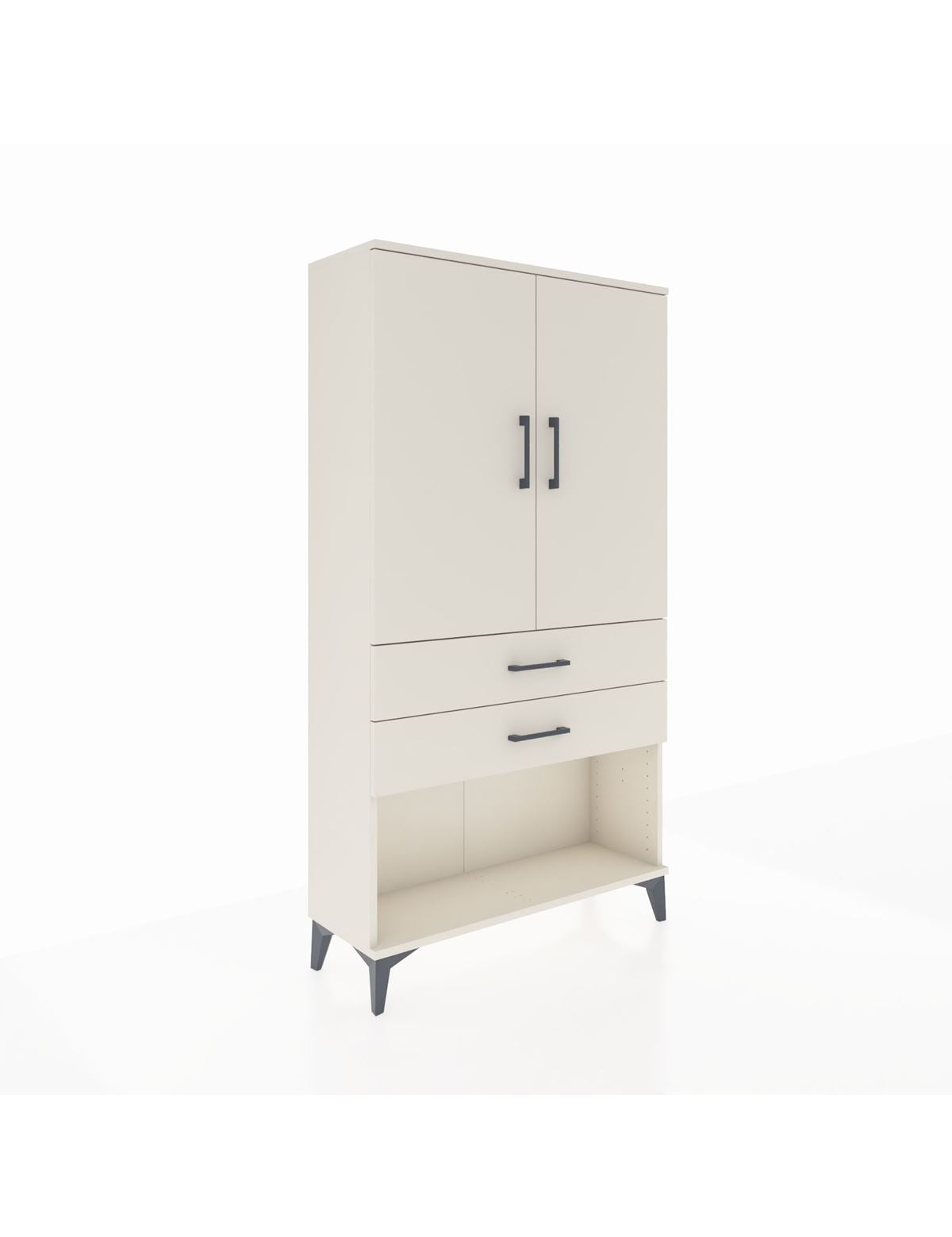 Arges Dolap 3 Raflı 2 Çekmeceli 2 Kapaklı 88x30x163 Aytaşı-Aytaşı