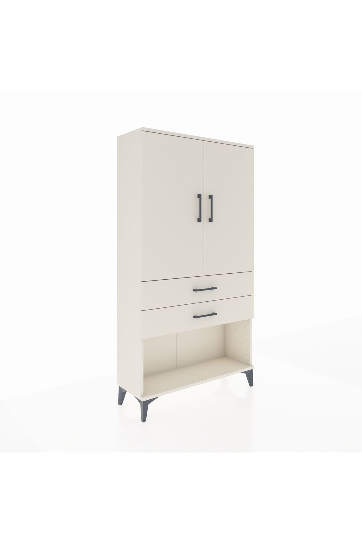 Arges Dolap 3 Raflı 2 Çekmeceli 2 Kapaklı 88x30x163 Aytaşı-Aytaşı