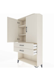 Arges Dolap 3 Raflı 2 Çekmeceli 2 Kapaklı 88x30x163 Aytaşı-Aytaşı