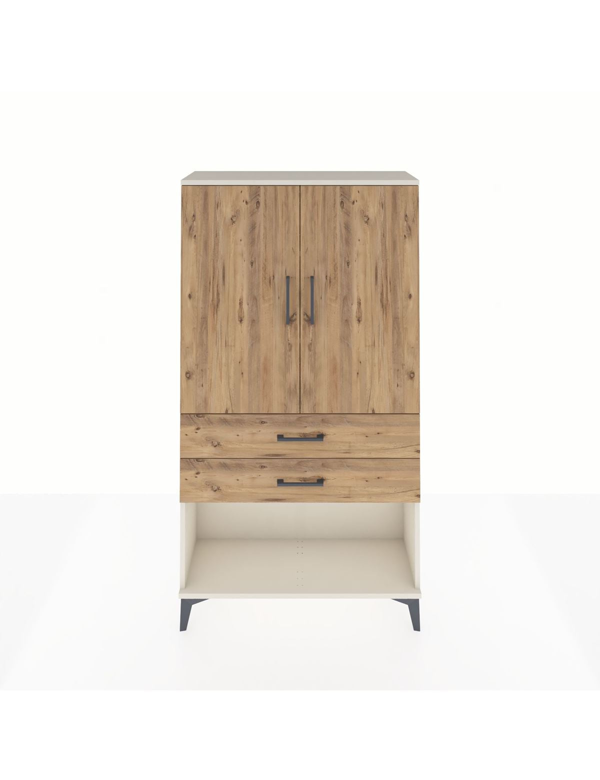 Arges Dolap 3 Raflı 2 Çekmeceli 2 Kapaklı 88x30x163 Aytaşı-Çam