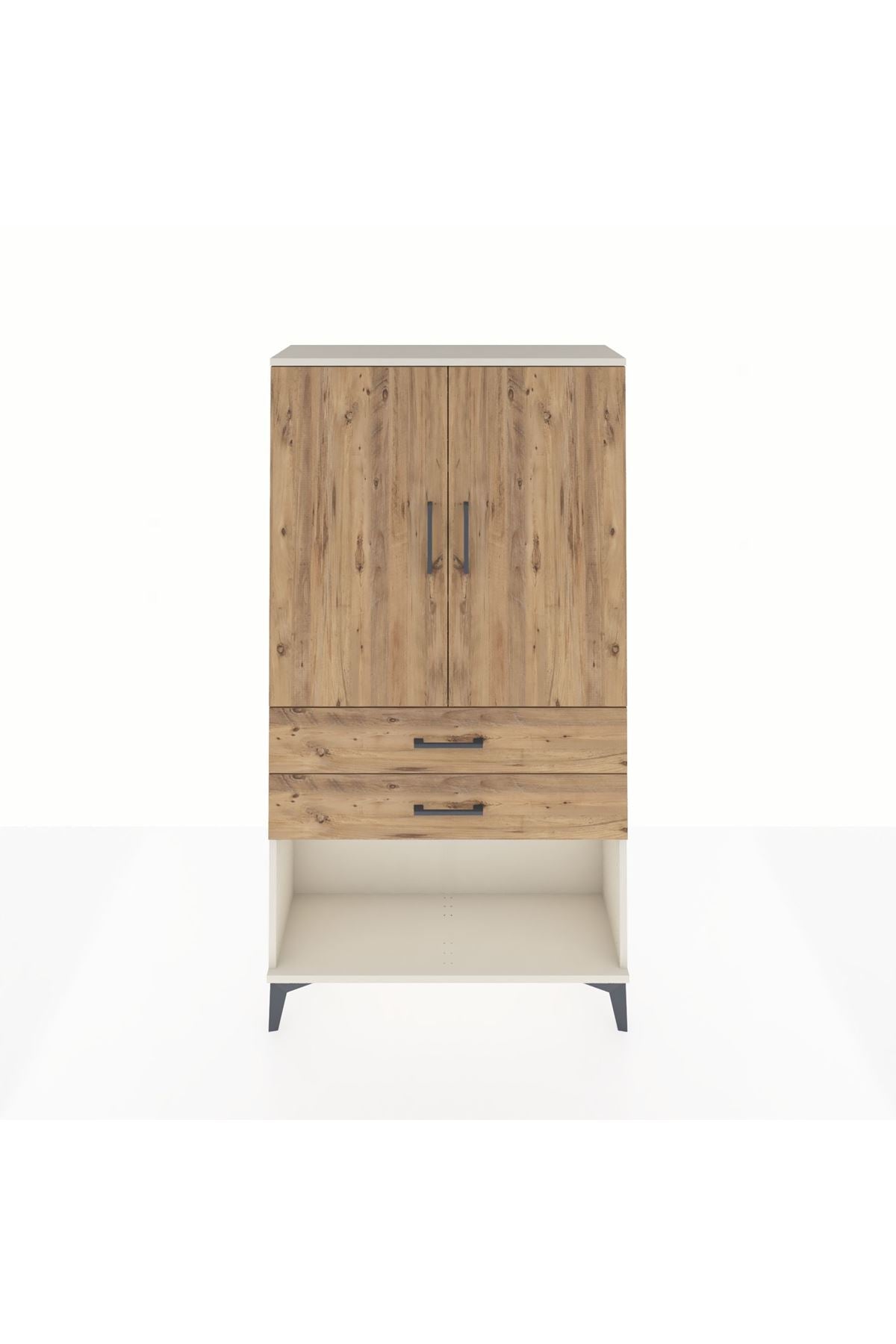 Arges Dolap 3 Raflı 2 Çekmeceli 2 Kapaklı 88x30x163 Aytaşı-Çam