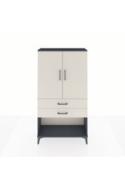 Arges Dolap 3 Raflı 2 Çekmeceli 2 Kapaklı 88x30x163 Antrasit-Aytaşı