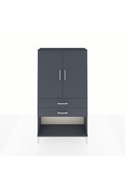 Arges Dolap 3 Raflı 2 Çekmeceli 2 Kapaklı 88x30x163 Antrasit-Antrasit