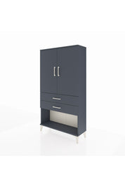 Arges Dolap 3 Raflı 2 Çekmeceli 2 Kapaklı 88x30x163 Antrasit-Antrasit