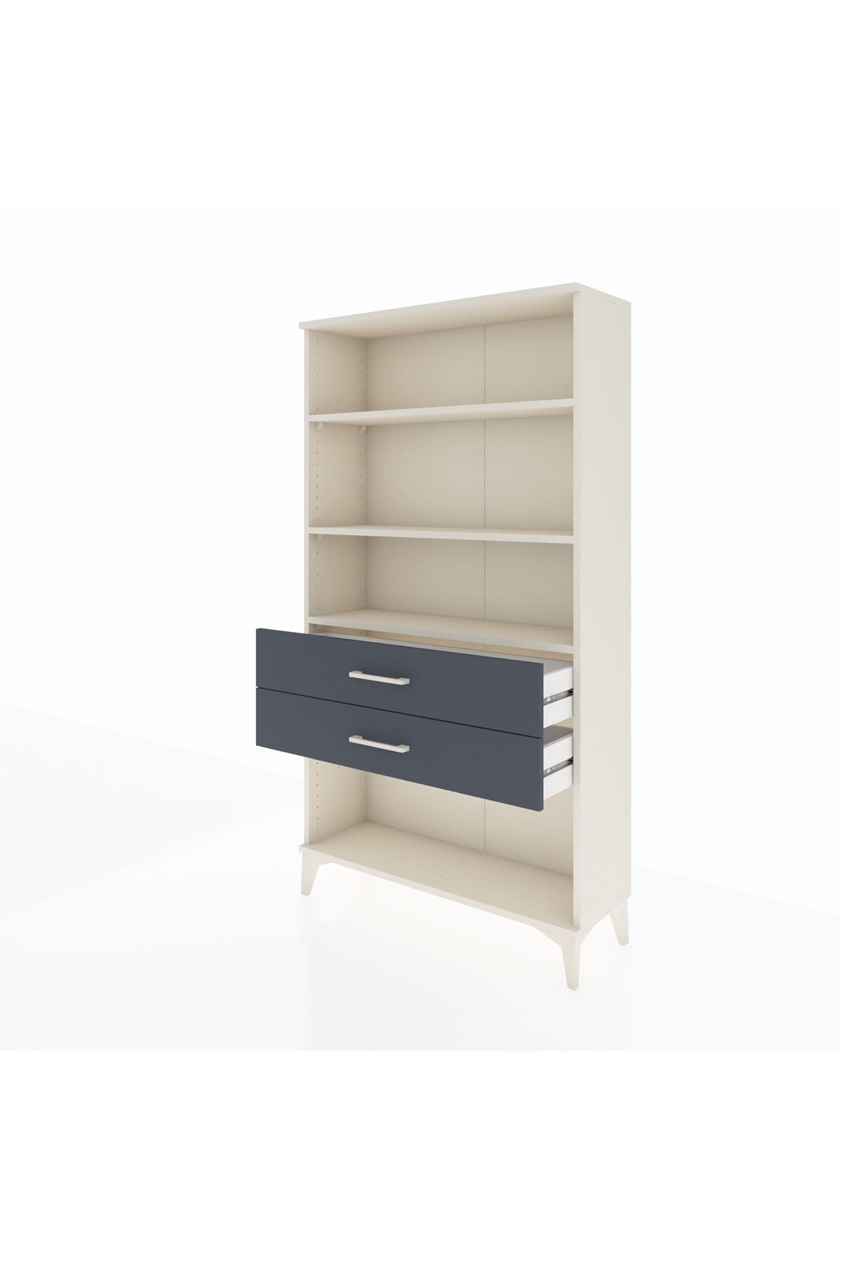 Arges Dolap 3 Raflı 2 Çekmeceli 88x30x163 Aytaşı-Antrasit