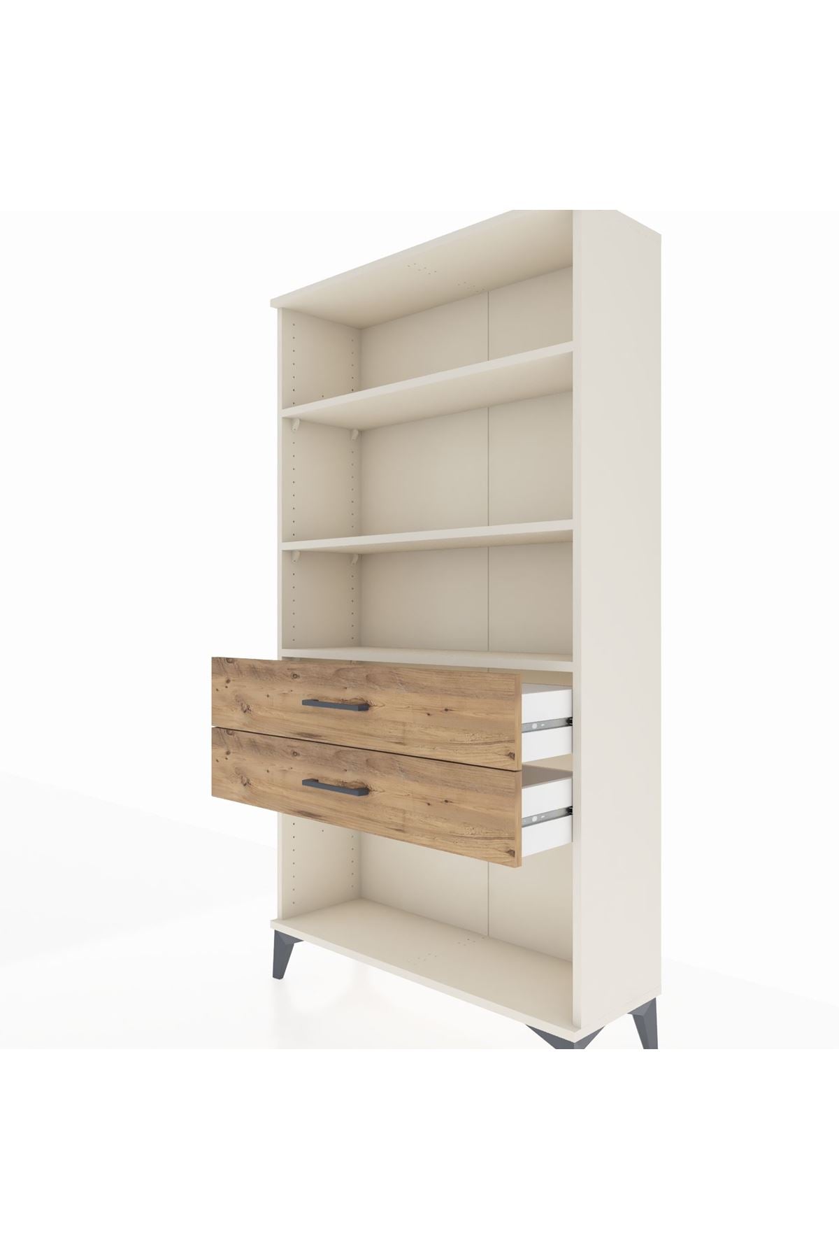 Arges Dolap 3 Raflı 2 Çekmeceli 88x30x163 Aytaşı-Çam