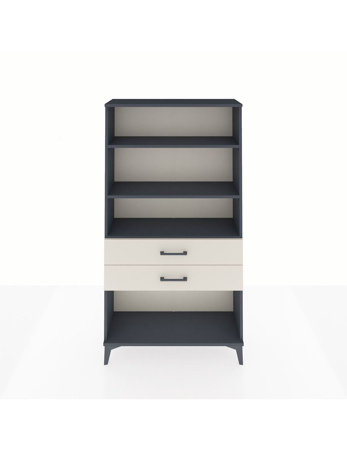 Arges Dolap 3 Raflı 2 Çekmeceli 88x30x163 Antrasit-Aytaşı