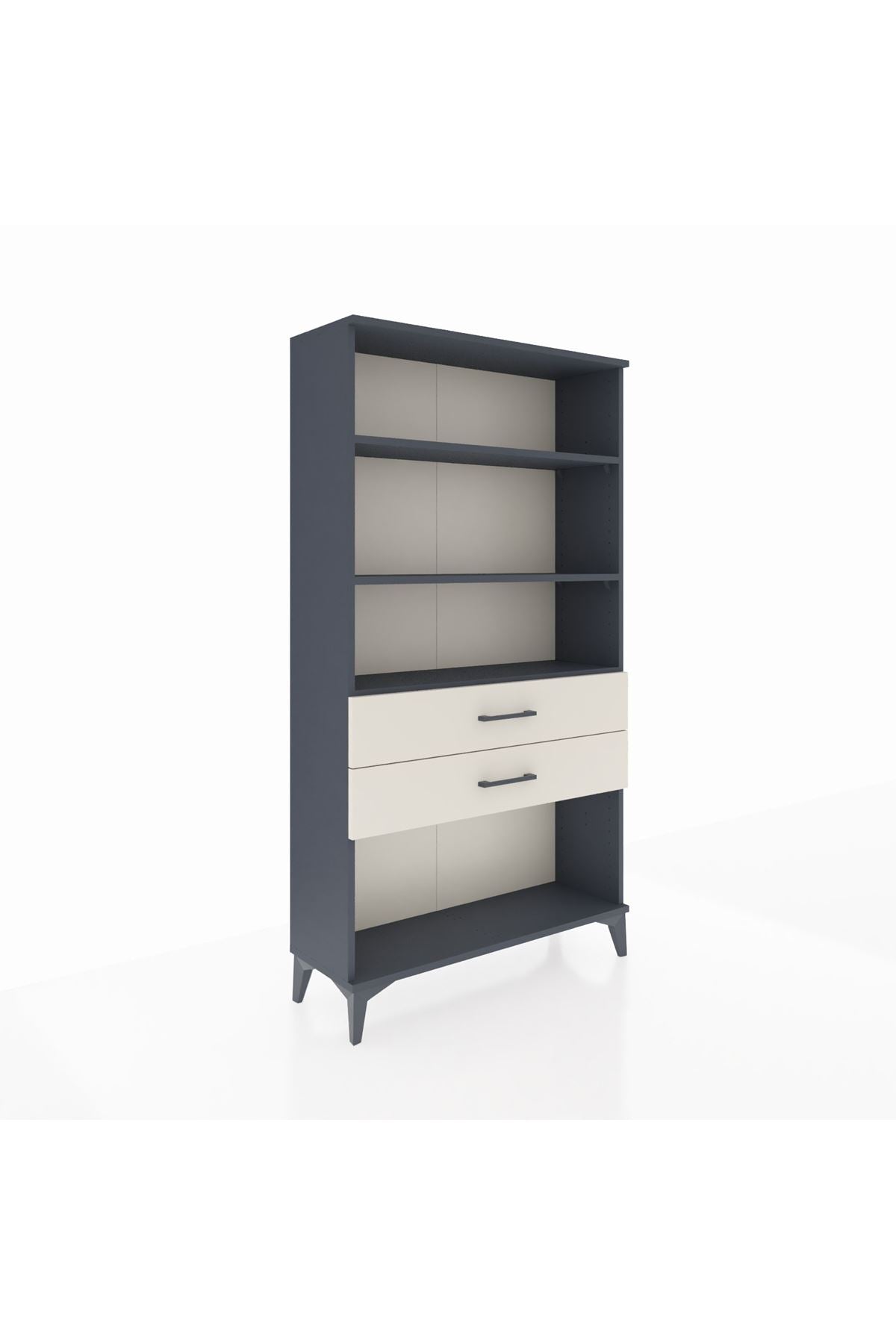 Arges Dolap 3 Raflı 2 Çekmeceli 88x30x163 Antrasit-Aytaşı