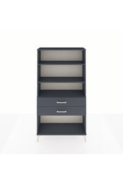 Arges Dolap 3 Raflı 2 Çekmeceli 88x30x163 Antrasit-Antrasit