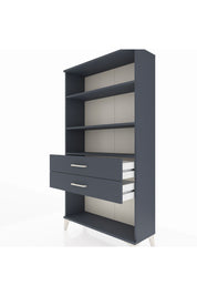 Arges Dolap 3 Raflı 2 Çekmeceli 88x30x163 Antrasit-Antrasit