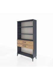 Arges Dolap 3 Raflı 2 Çekmeceli 88x30x163 Antrasit-Çam