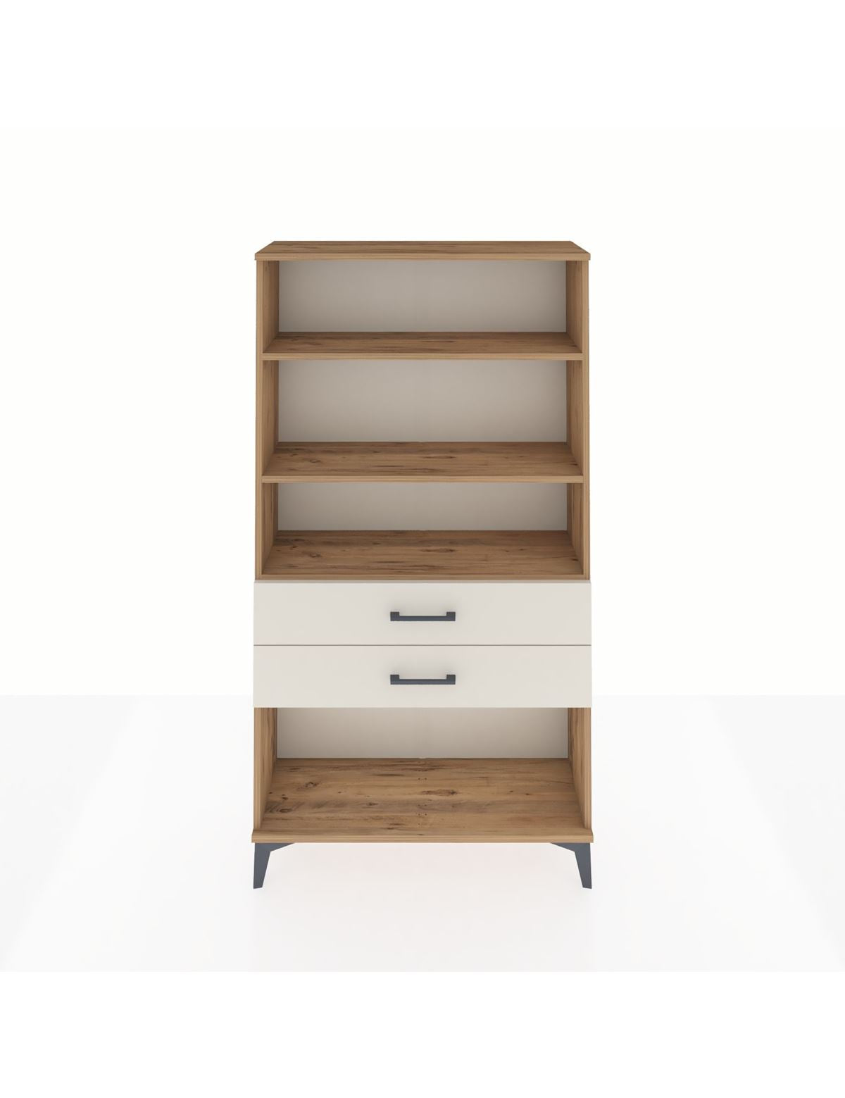 Arges Dolap 3 Raflı 2 Çekmeceli 88x30x163 Çam-Aytaşı