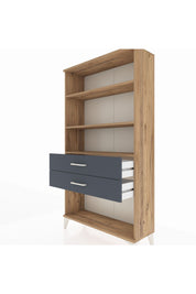 Arges Dolap 3 Raflı 2 Çekmeceli 88x30x163 Çam-Antrasit