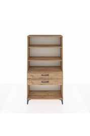 Arges Dolap 3 Raflı 2 Çekmeceli 88x30x163 Çam-Çam