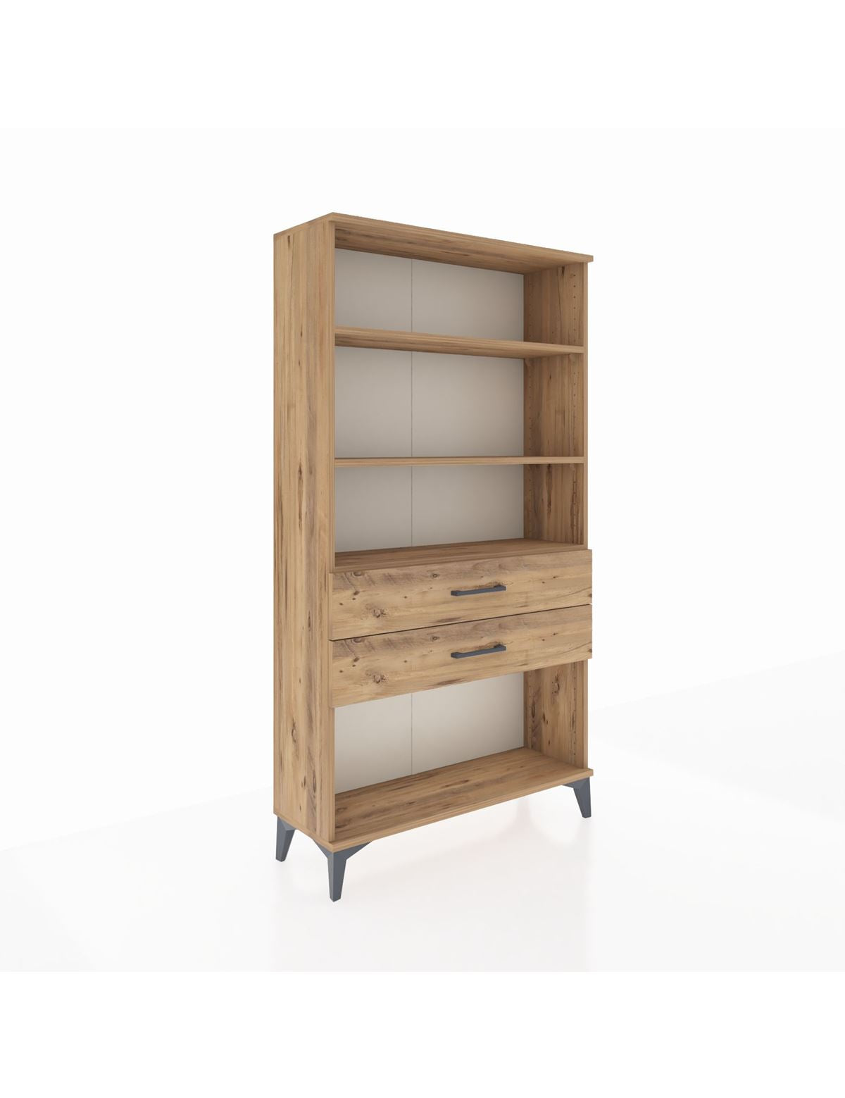 Arges Dolap 3 Raflı 2 Çekmeceli 88x30x163 Çam-Çam