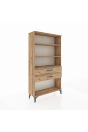 Arges Dolap 3 Raflı 2 Çekmeceli 88x30x163 Çam-Çam