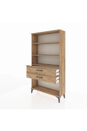 Arges Dolap 3 Raflı 2 Çekmeceli 88x30x163 Çam-Çam