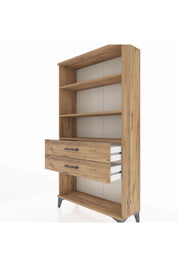 Arges Dolap 3 Raflı 2 Çekmeceli 88x30x163 Çam-Çam