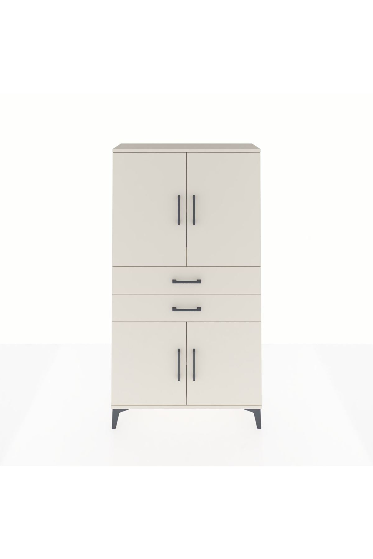 Arges Dolap 3 Raflı 2 Çekmeceli 4 Kapaklı 88x30x163 Aytaşı-Aytaşı