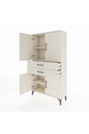 Arges Dolap 3 Raflı 2 Çekmeceli 4 Kapaklı 88x30x163 Aytaşı-Aytaşı