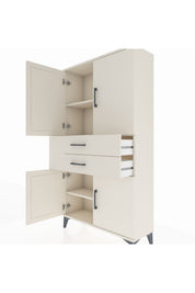 Arges Dolap 3 Raflı 2 Çekmeceli 4 Kapaklı 88x30x163 Aytaşı-Aytaşı