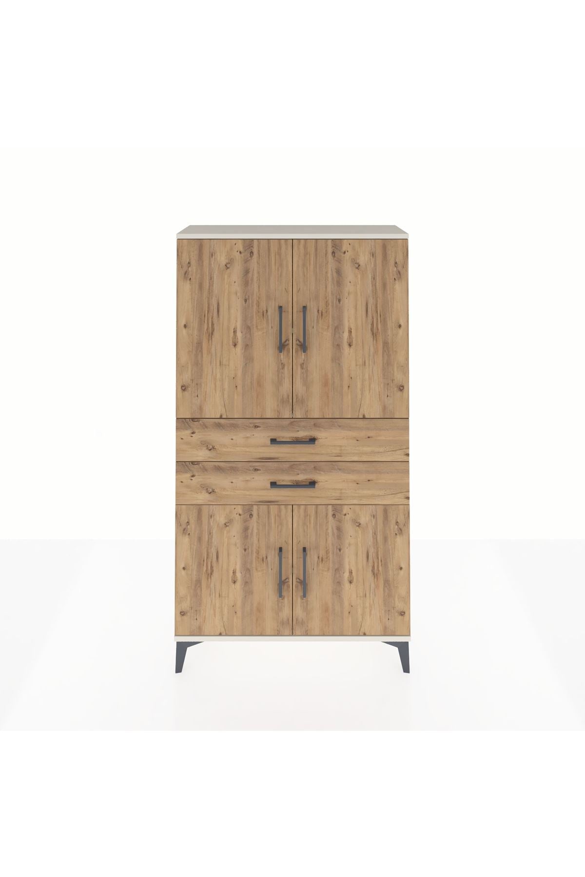 Arges Dolap 3 Raflı 2 Çekmeceli 4 Kapaklı 88x30x163 Aytaşı-Çam