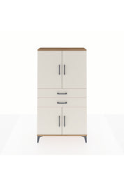 Arges Dolap 3 Raflı 2 Çekmeceli 4 Kapaklı 88x30x163 Çam-Aytaşı