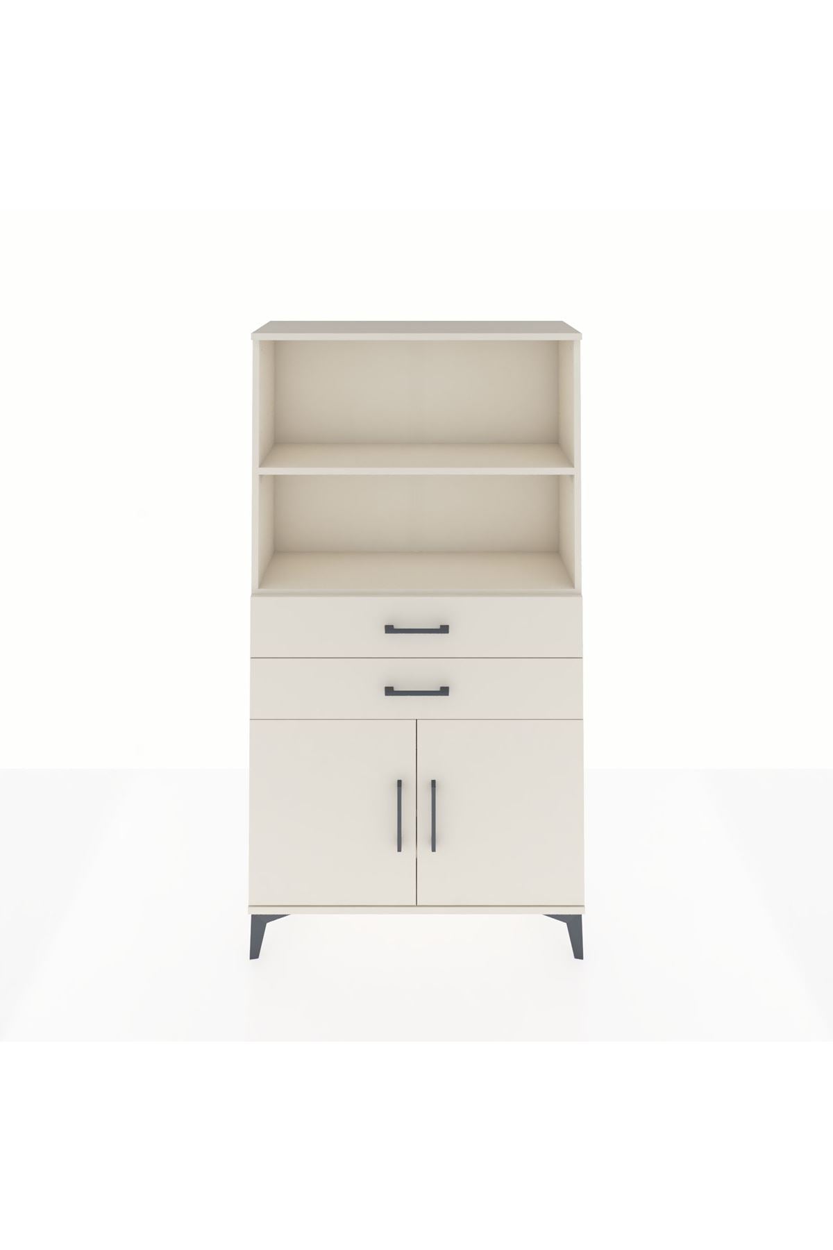 Arges Dolap 3 Raflı 2 Çekmeceli 2 Kapaklı 88x30x163 Aytaşı-Aytaşı