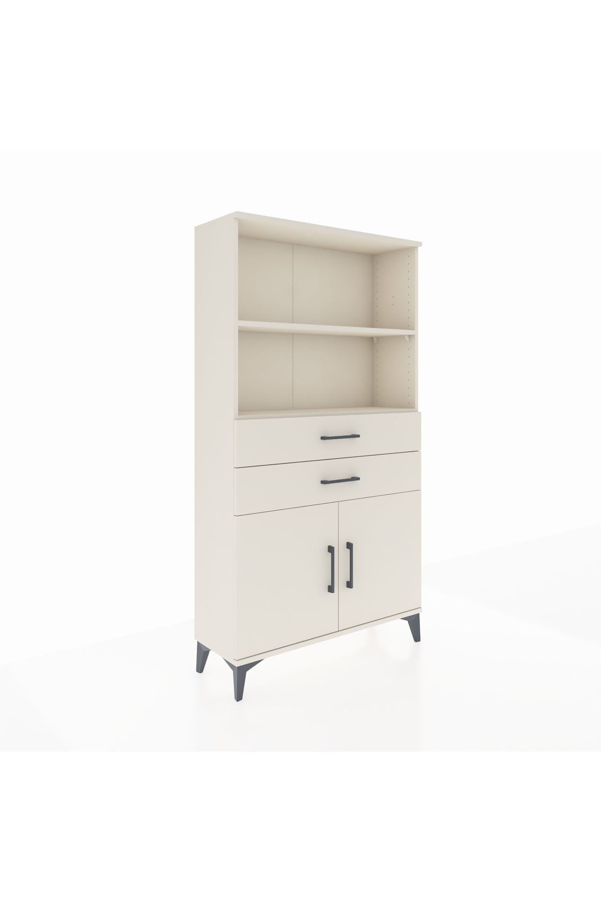 Arges Dolap 3 Raflı 2 Çekmeceli 2 Kapaklı 88x30x163 Aytaşı-Aytaşı