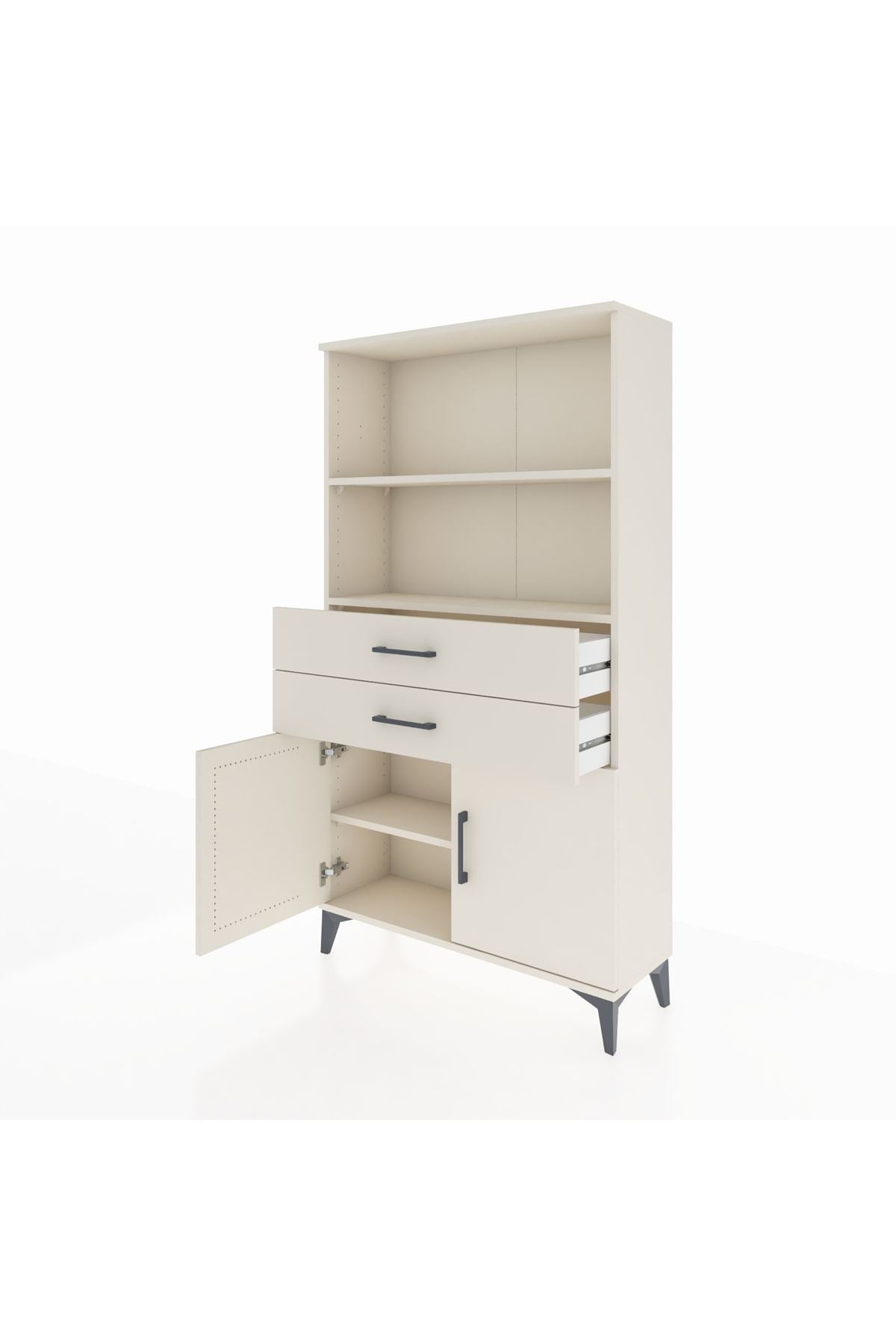 Arges Dolap 3 Raflı 2 Çekmeceli 2 Kapaklı 88x30x163 Aytaşı-Aytaşı