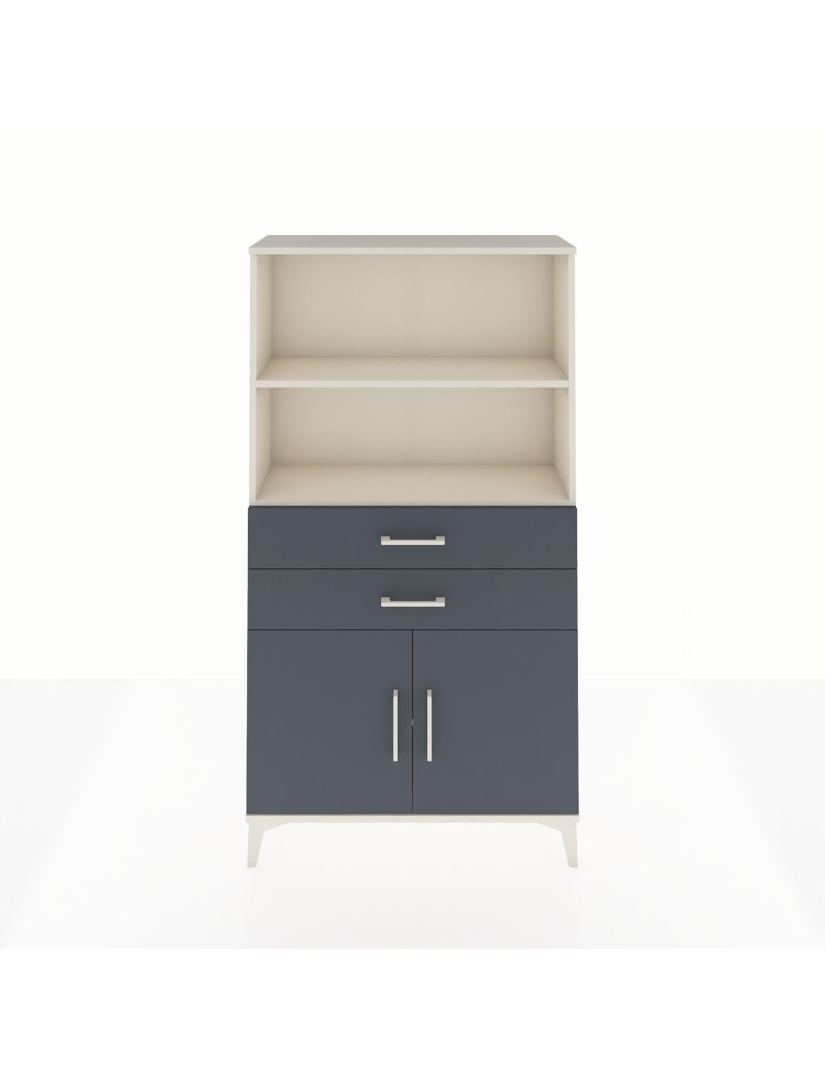 Arges Dolap 3 Raflı 2 Çekmeceli 2 Kapaklı 88x30x163 Aytaşı-Antrasit