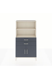 Arges Dolap 3 Raflı 2 Çekmeceli 2 Kapaklı 88x30x163 Aytaşı-Antrasit