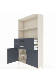 Arges Dolap 3 Raflı 2 Çekmeceli 2 Kapaklı 88x30x163 Aytaşı-Antrasit