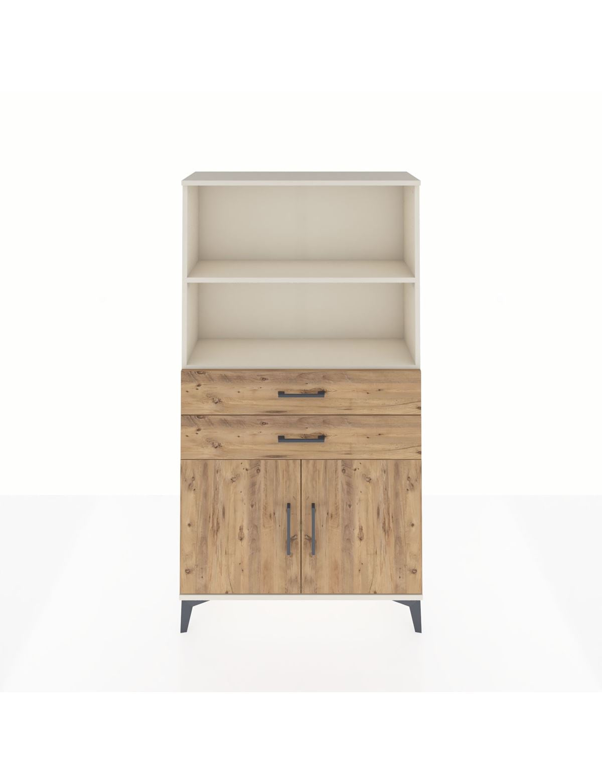 Arges Dolap 3 Raflı 2 Çekmeceli 2 Kapaklı 88x30x163 Aytaşı-Çam