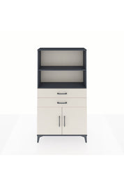 Arges Dolap 3 Raflı 2 Çekmeceli 2 Kapaklı 88x30x163 Antrasit-Aytaşı