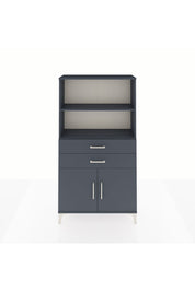 Arges Dolap 3 Raflı 2 Çekmeceli 2 Kapaklı 88x30x163 Antrasit-Antrasit