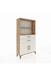 Arges Dolap 3 Raflı 2 Çekmeceli 2 Kapaklı 88x30x163 Çam-Aytaşı
