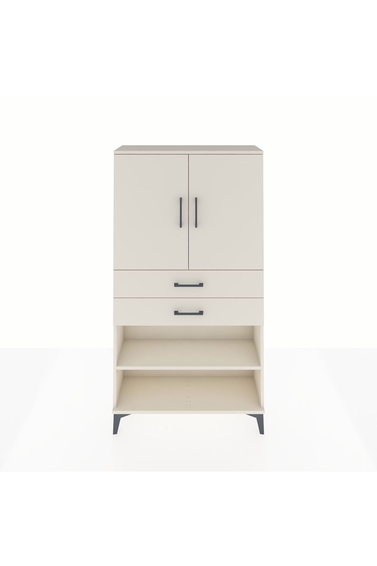 Arges Dolap 3 Raflı 2 Çekmeceli 2 Kapaklı 88x30x163 Aytaşı-Aytaşı