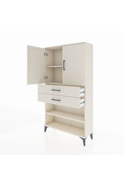 Arges Dolap 3 Raflı 2 Çekmeceli 2 Kapaklı 88x30x163 Aytaşı-Aytaşı