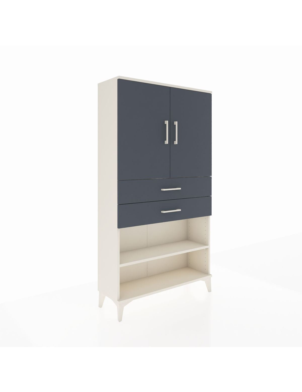 Arges Dolap 3 Raflı 2 Çekmeceli 2 Kapaklı 88x30x163 Aytaşı-Antrasit