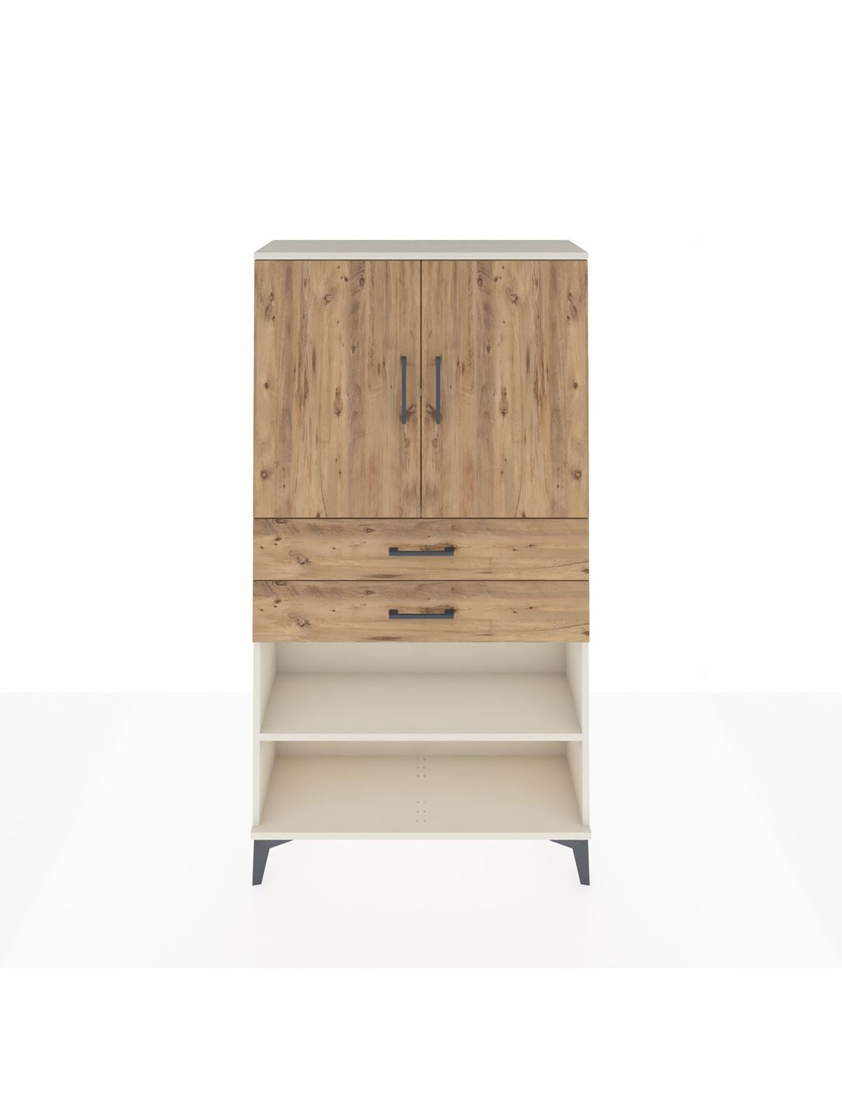 Arges Dolap 3 Raflı 2 Çekmeceli 2 Kapaklı 88x30x163 Aytaşı-Çam