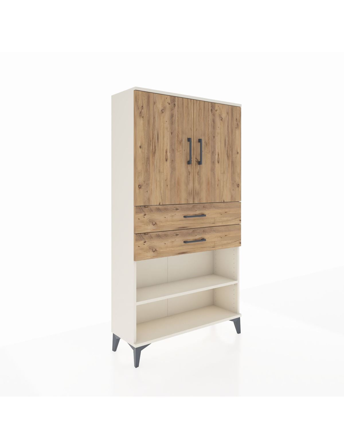 Arges Dolap 3 Raflı 2 Çekmeceli 2 Kapaklı 88x30x163 Aytaşı-Çam