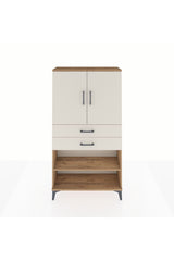 Arges Dolap 3 Raflı 2 Çekmeceli 2 Kapaklı 88x30x163